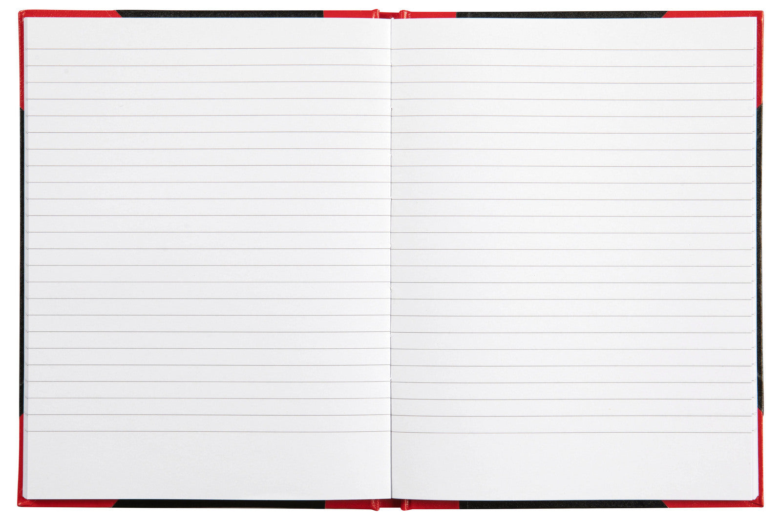 56523-5pc-spirax-case-bound-a5-notebook-hard-cover-200-pages-black-red