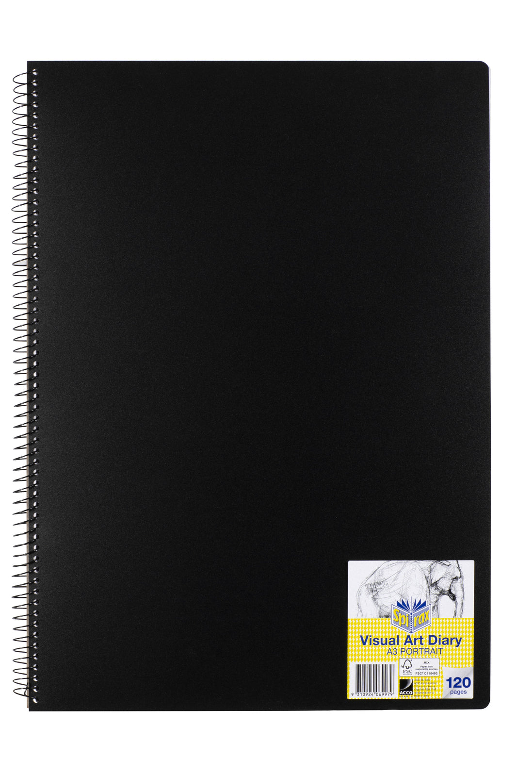 5670300-5pc-spirax-p703-a3-visual-art-spiral-diary-120-pages-black