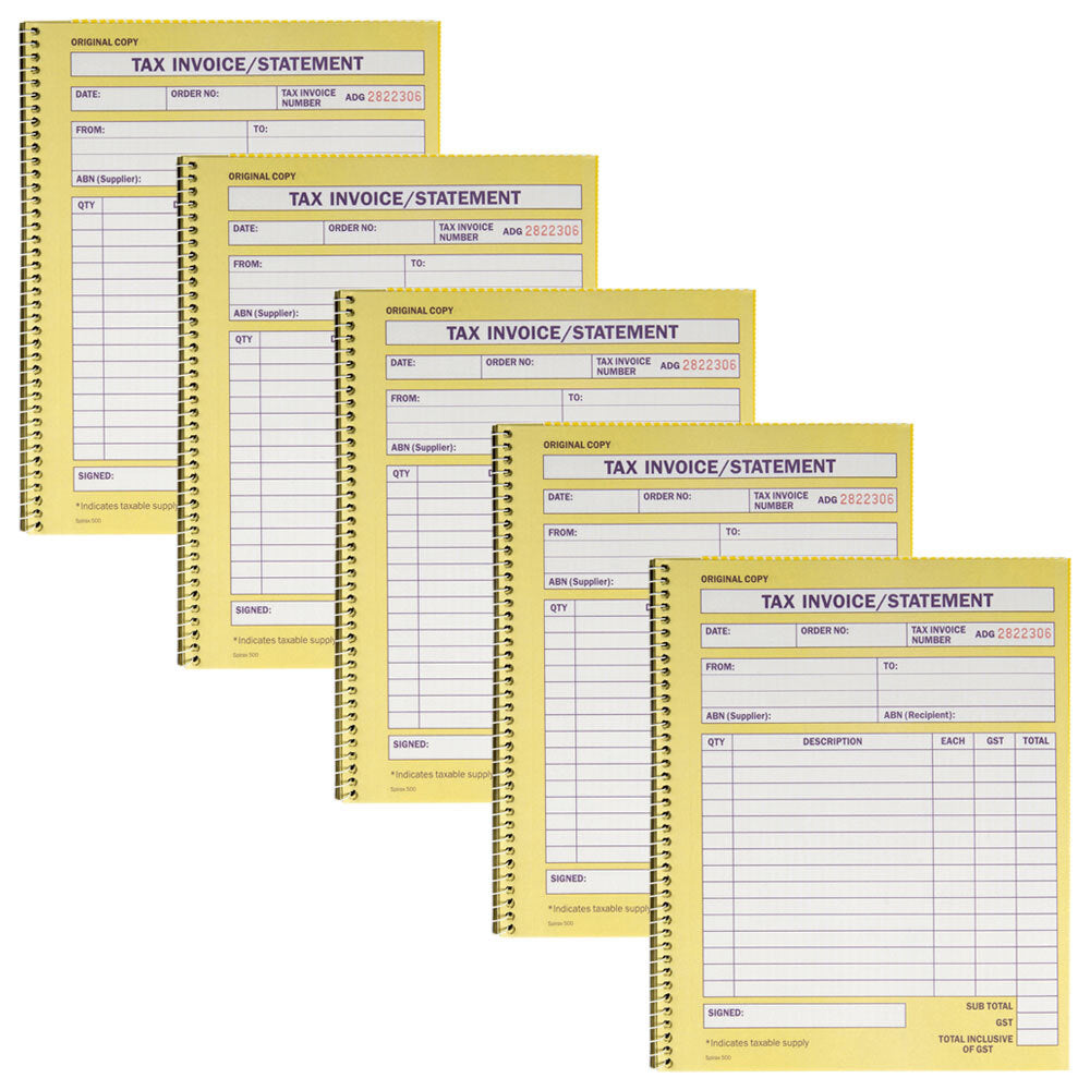 56500-5pc-spirax-500-tax-invoice-statement-book-quarto-carbonless-50-pages