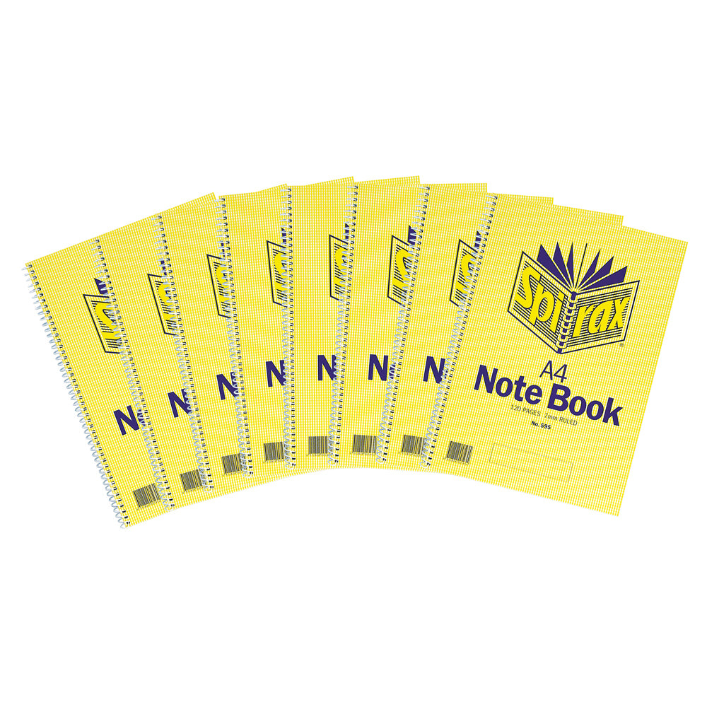 560588-8pc-spirax-595-notebook-a4-120-pages-paper-writing-stationery