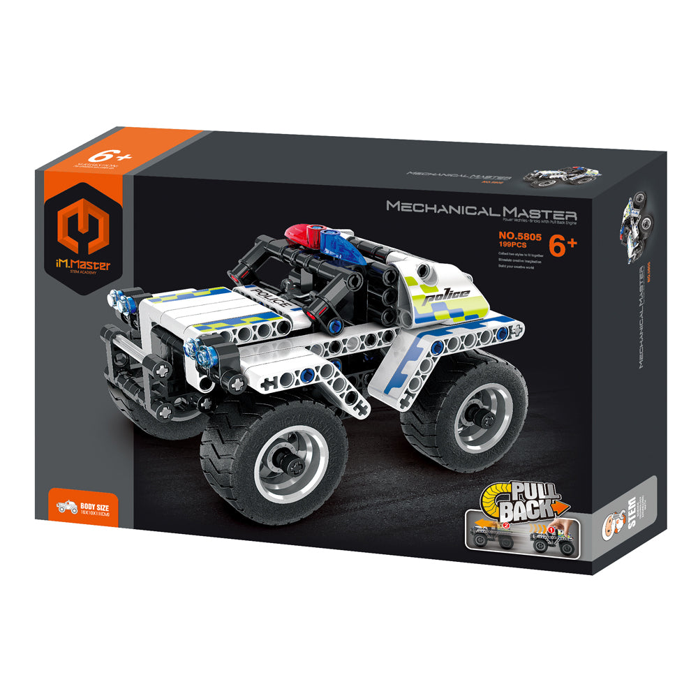 5805-199pc-im-master-pull-back-police-car-building-blocks-kids-toy-set-6y