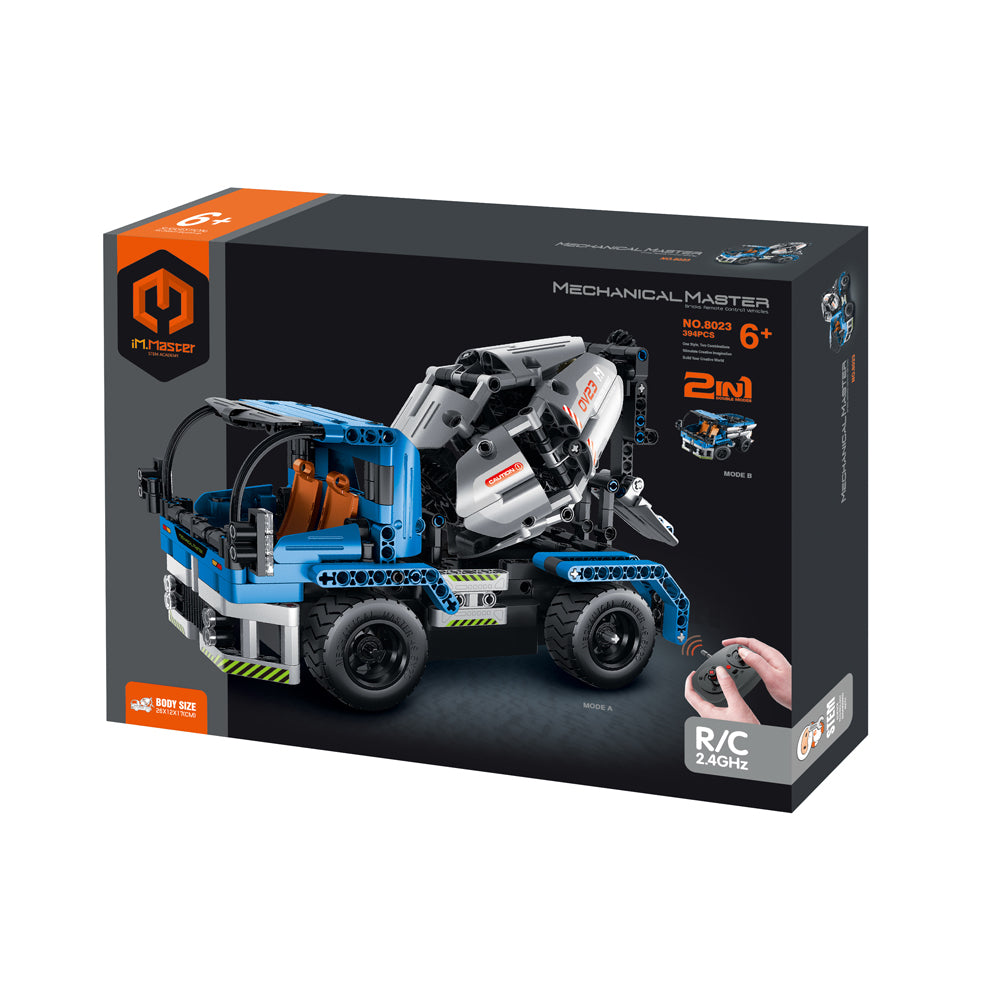 8023-394pc-im-master-2-in-1-rc-cement-truck-building-blocks-kids-toy-kit-blue-6