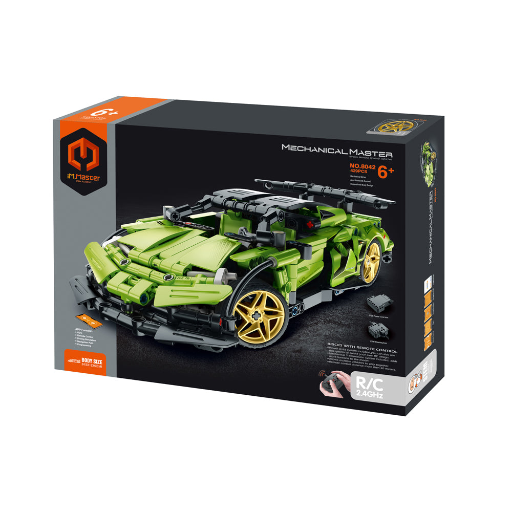 8042-429pc-im-master-rc-app-controlled-super-car-blocks-kids-toy-kit-green-6y