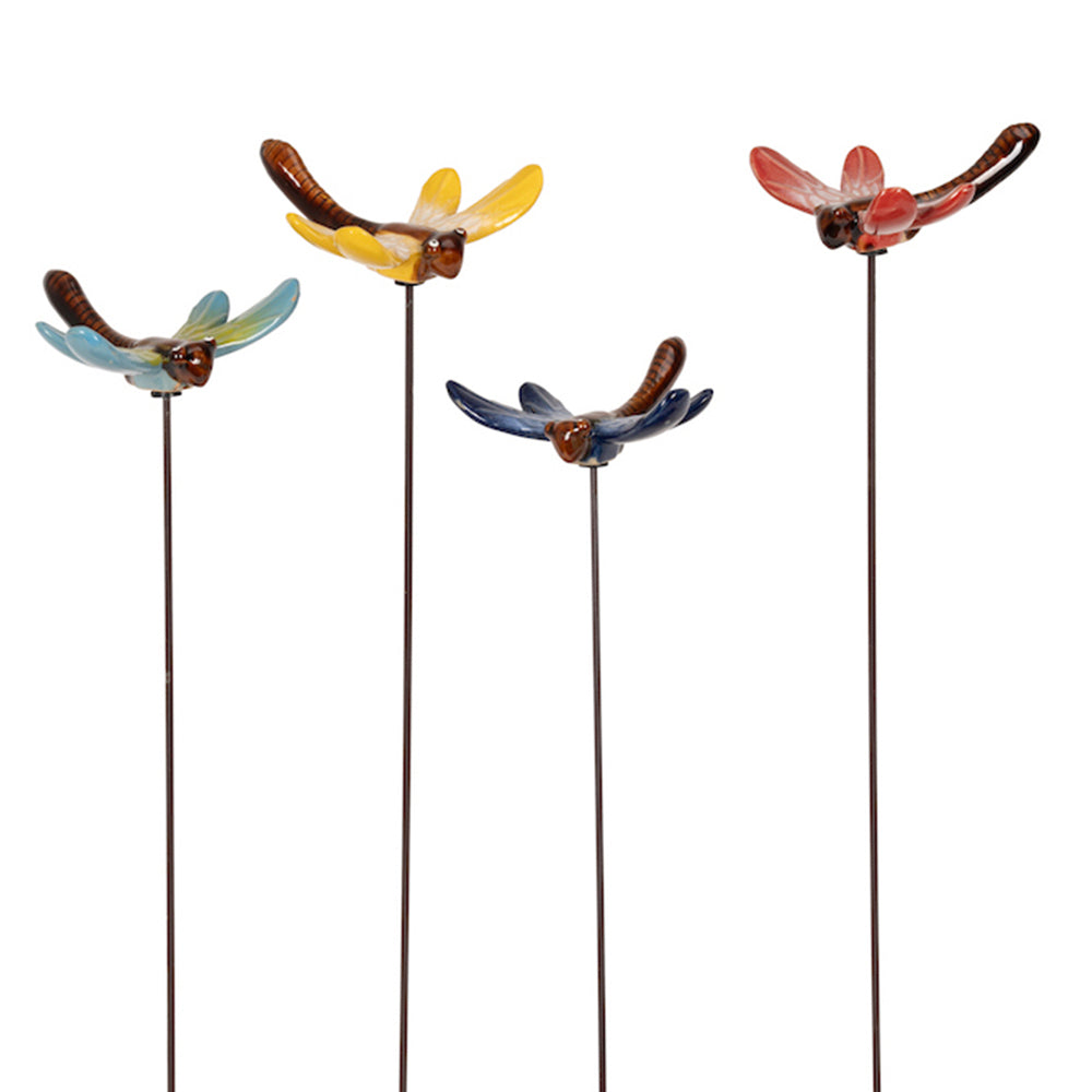 26743-ceramic-dragonflies-48cm-stick-garden-stake-home-garden-decor-assorted