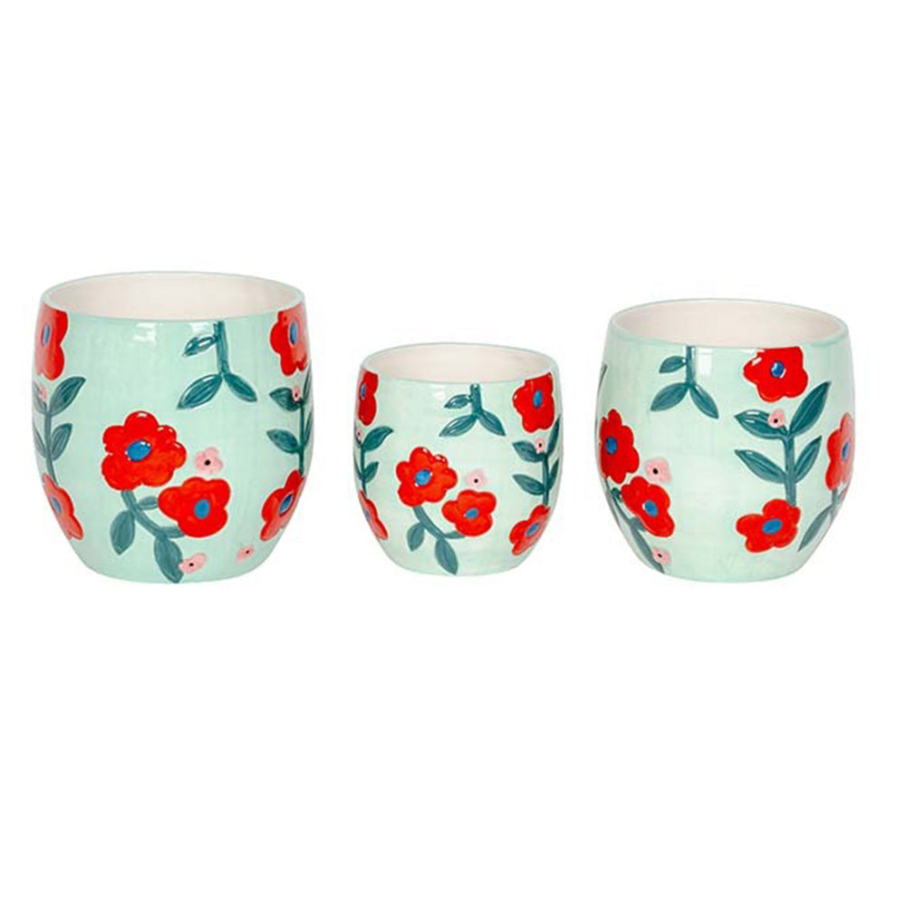 27481-3pc-ceramic-pot-home-garden-plant-flower-container-green