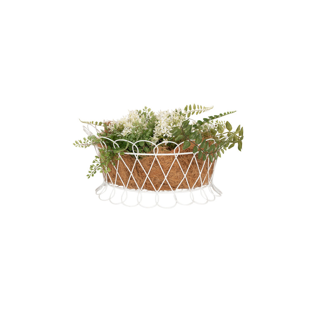 26804-metal-wire-basket-35cm-flower-plant-pot-holder-home-decor-white