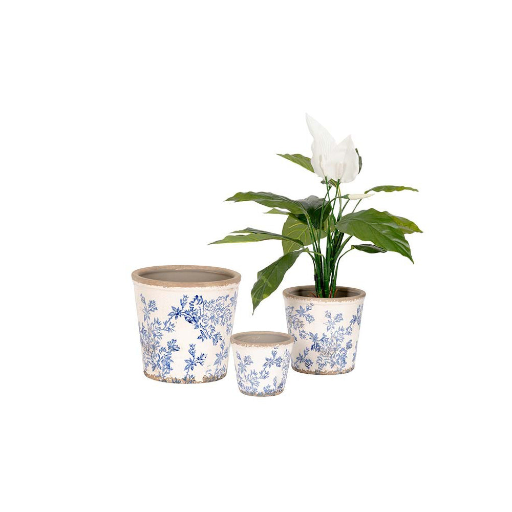 26996-3pc-ceramic-tall-pot-home-garden-plant-flower-container-blue