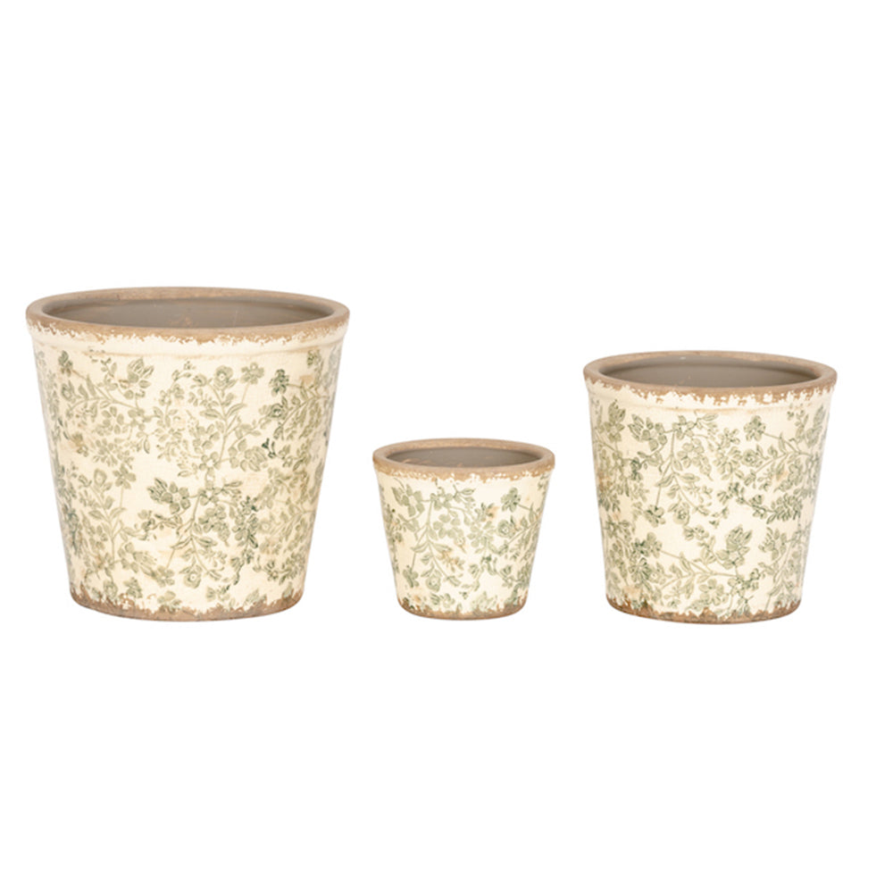 27016-3pc-ceramic-tall-pot-home-garden-plant-flower-container-green