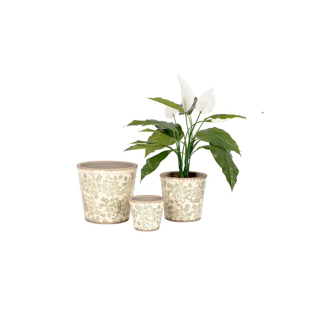 27016-3pc-ceramic-tall-pot-home-garden-plant-flower-container-green