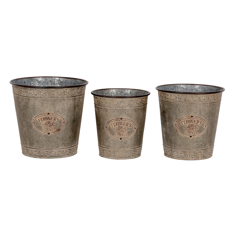 27290-3pc-flower-zinc-pot-home-garden-decor-plant-container-aged
