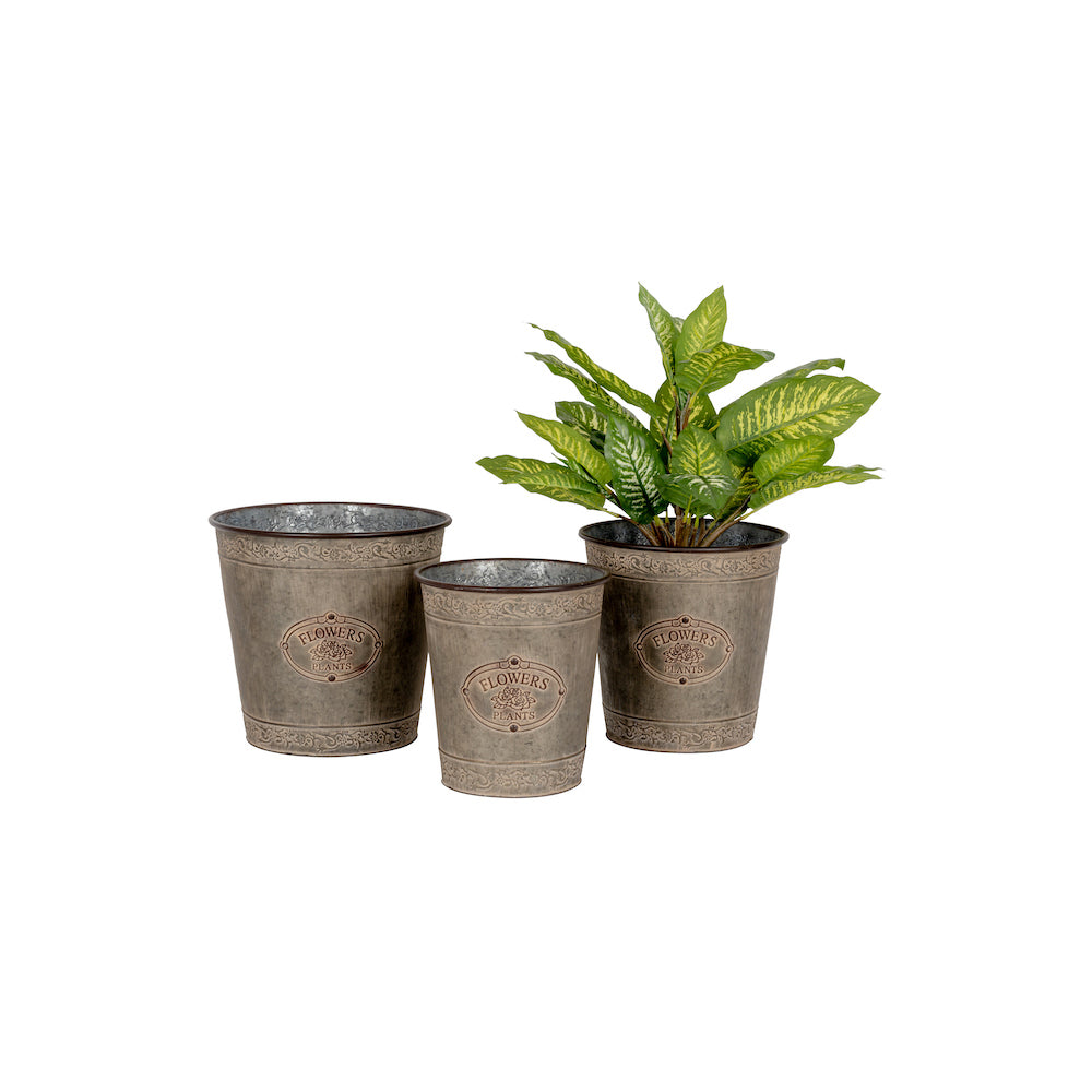 27290-3pc-flower-zinc-pot-home-garden-decor-plant-container-aged