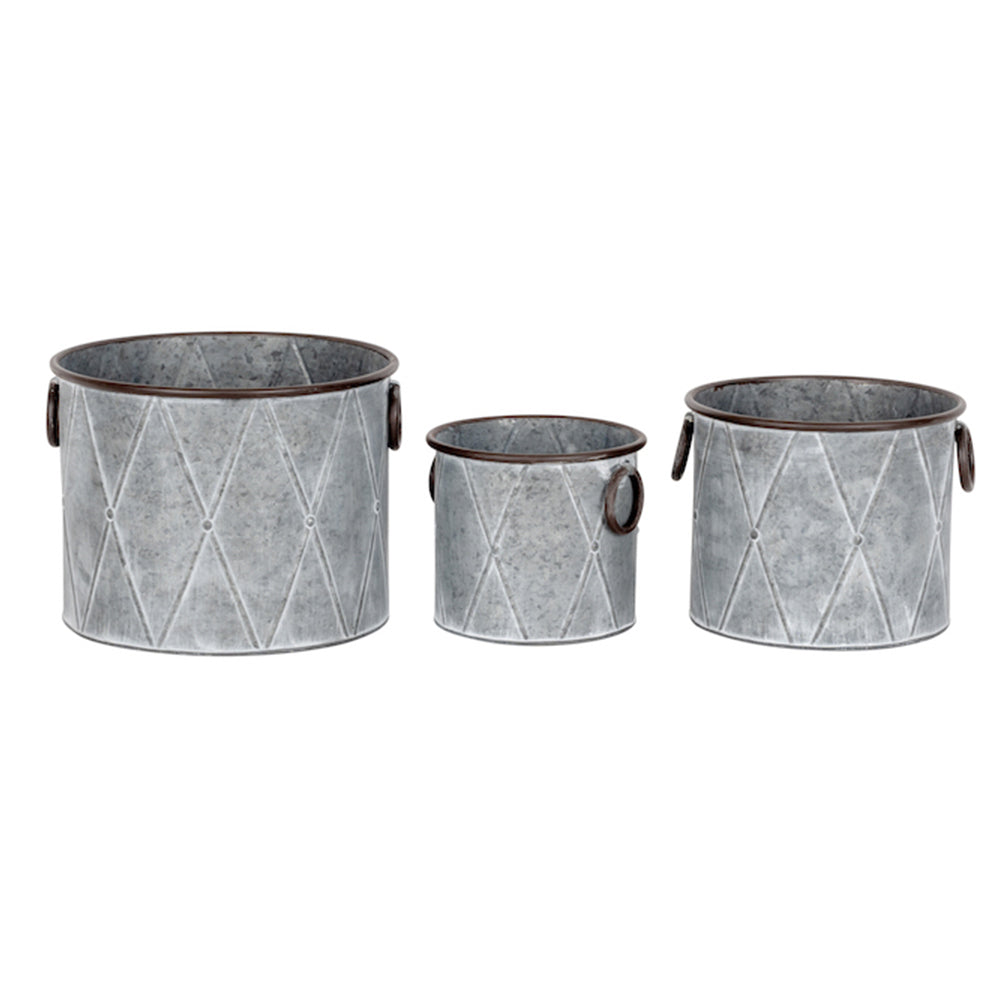 27313-3pc-pot-diamond-plant-flower-container-home-decor-zinc-green