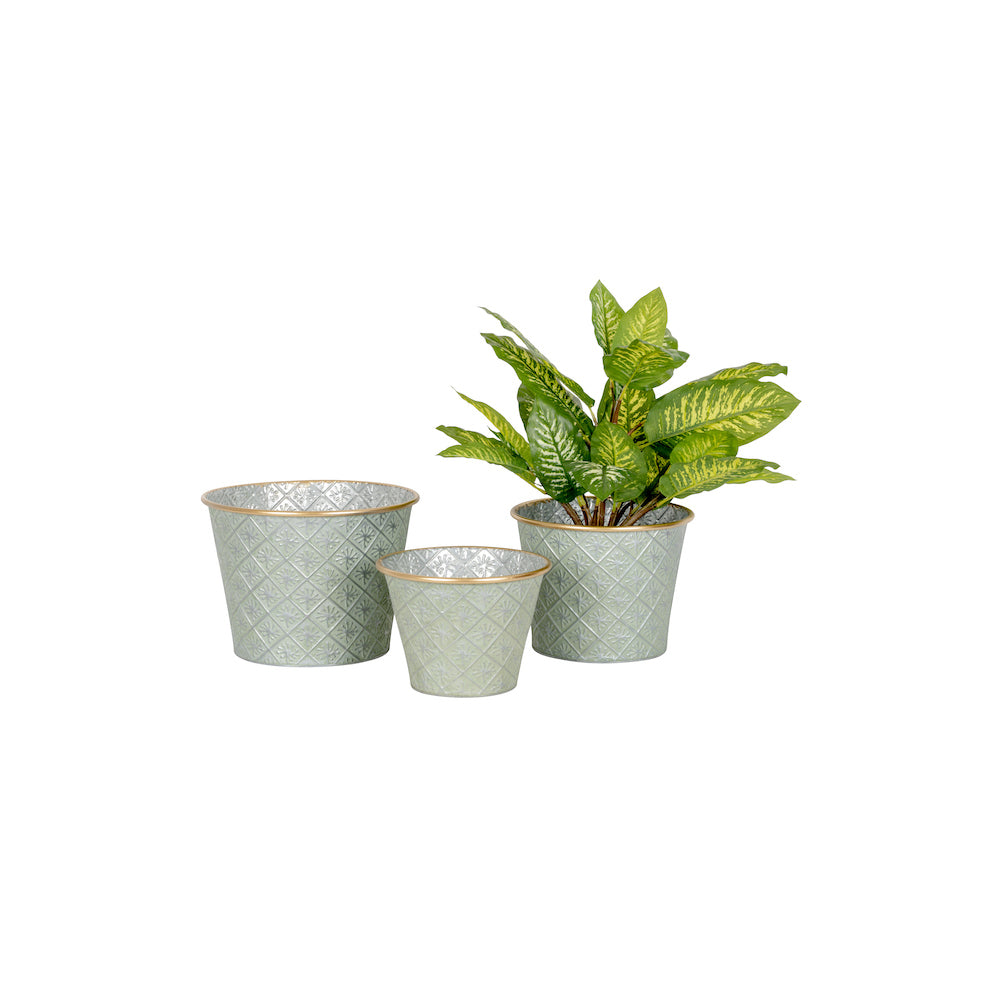 27320-3pc-pot-ornamental-plant-flower-container-zinc-green