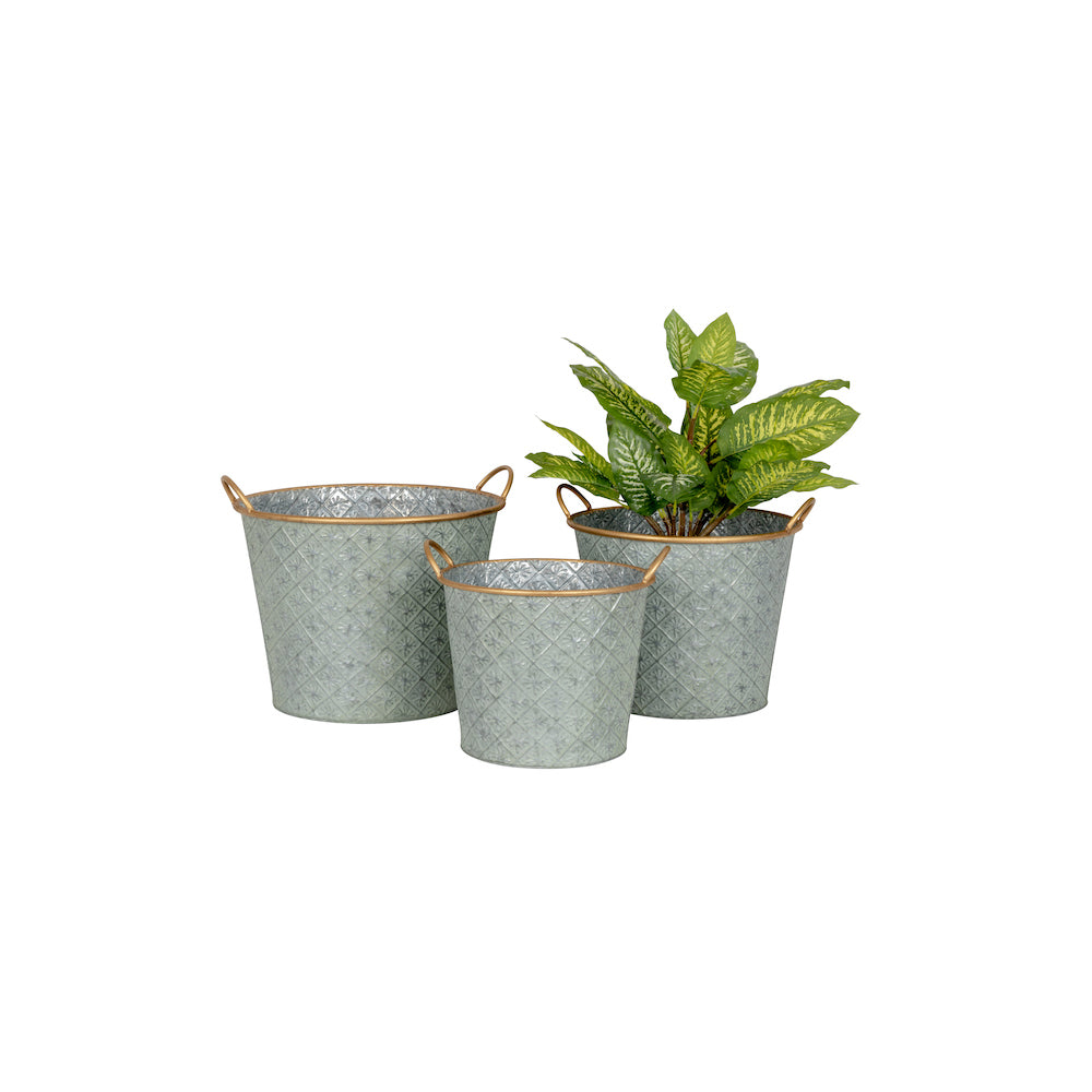 27337-3pc-pot-ornament-plant-flower-container-large-zinc-green