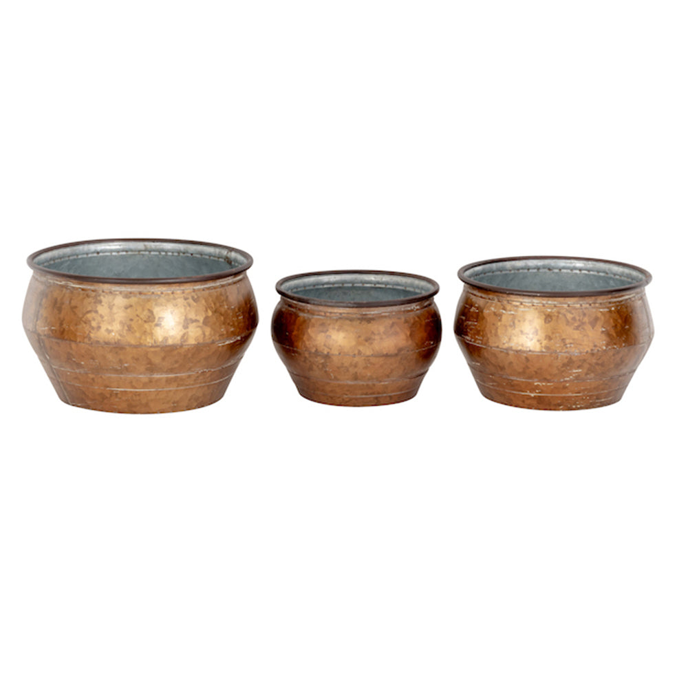 27375-3pc-planter-pot-home-garden-decor-container-bronze-low-assorted