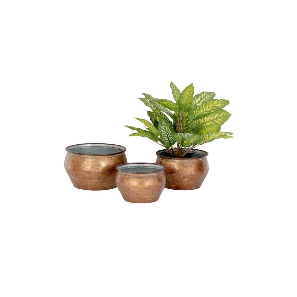 27375-3pc-planter-pot-home-garden-decor-container-bronze-low-assorted