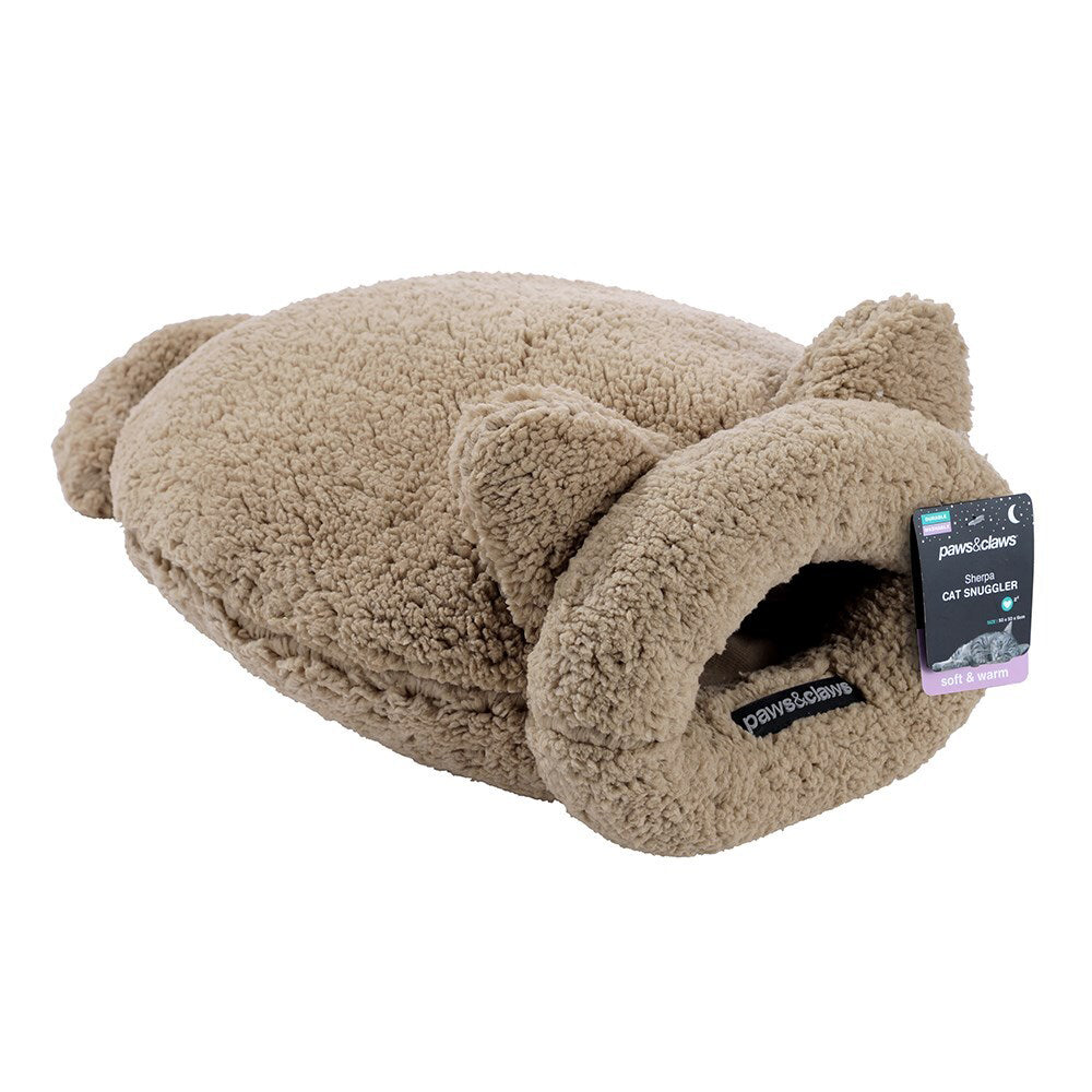 37734-paws-claws-50cm-sherpa-cat-snuggler-washable-camel