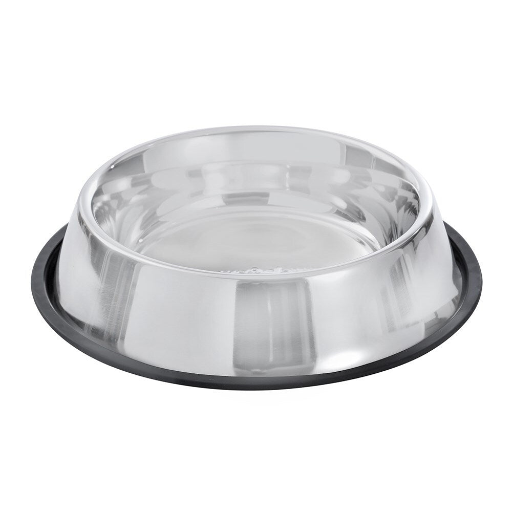 37659-paws-claws-stainless-steel-2-5l-33cm-pet-dog-feeding-bowl-black