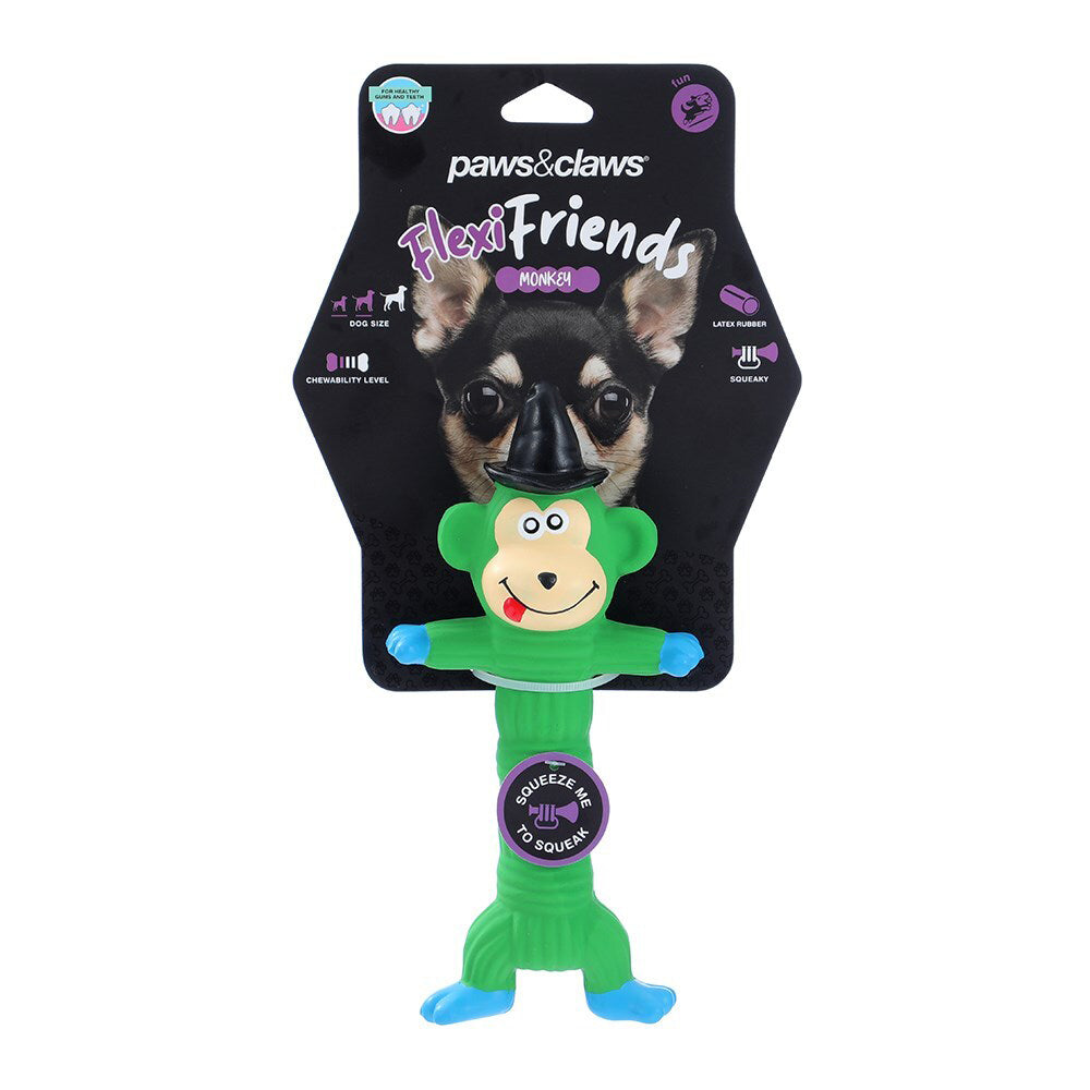 36355-paws-claws-flexible-latex-friends-silly-animal-pet-toy-assorted