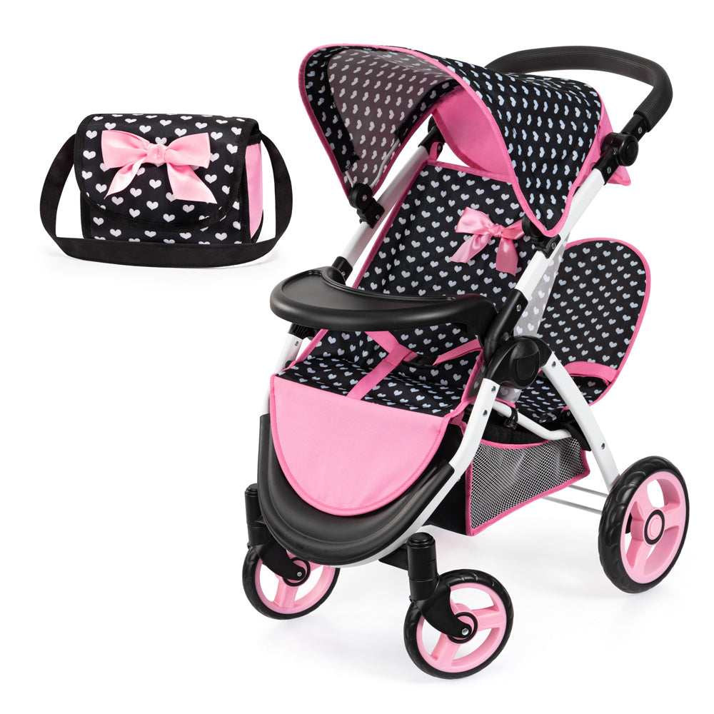 21139460-bayer-twin-star-doll-pram-kids-children-push-pull-toy-3y