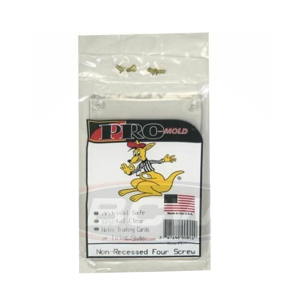 39473-bcw-pro-mold-non-recessed-4-screw-screwdown-trading-card-holder-clear