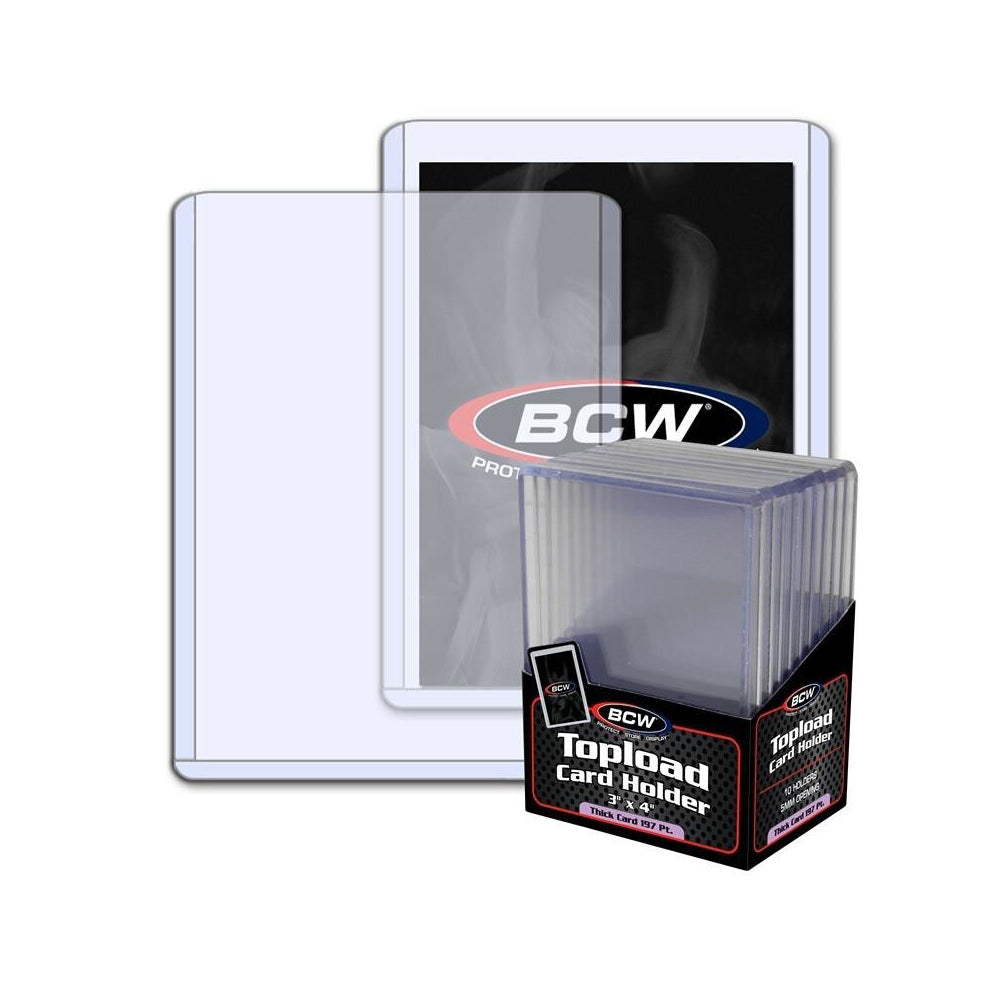 38962-10pc-bcw-toploader-trading-card-holder-thick-197-pt-76x102mm-clear