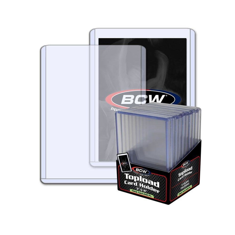 38975-10pc-bcw-toploader-trading-card-holder-thick-240-pt-76x102mm-clear
