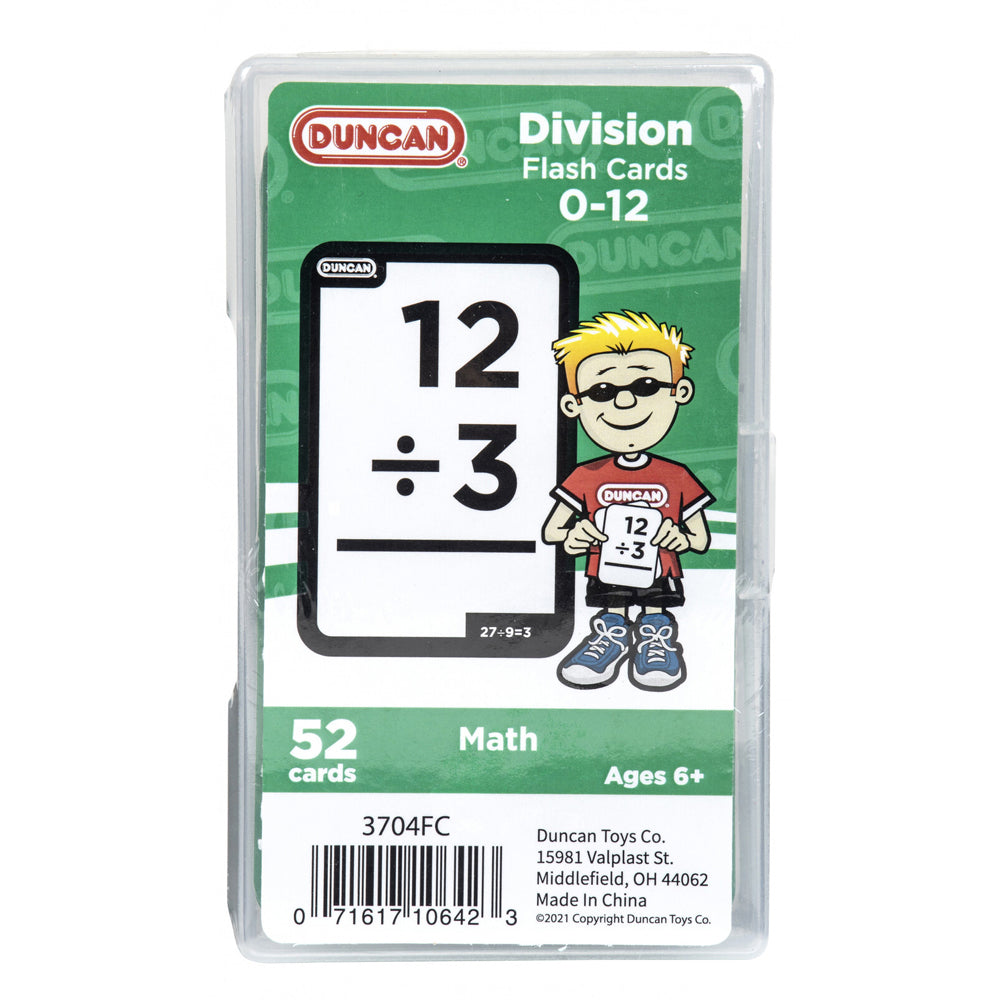 52pc Duncan Math Flash Cards Division Teaching Aid Kids 6y+