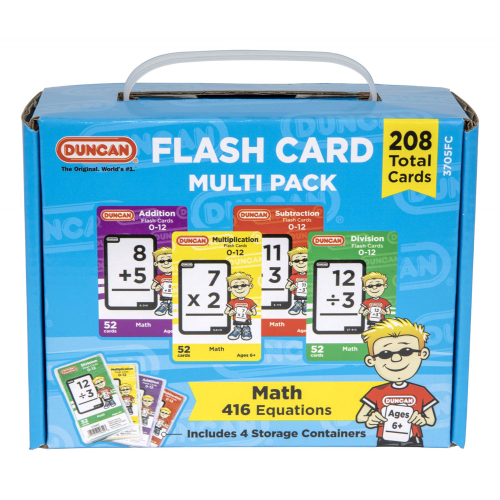 208pc Duncan Math Flash Cards Multi Pack Set Kids 6y+