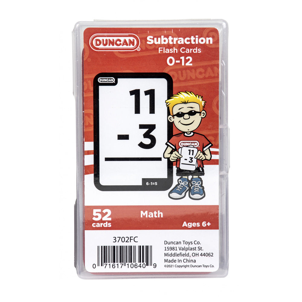 52pc Duncan Math Flash Cards Subtraction Teaching Aid Kids 6y+