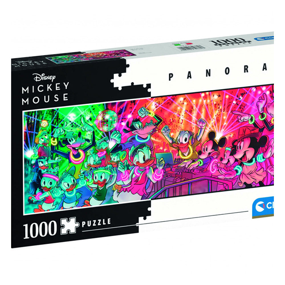 1000pc Clementoni Mickey Mouse Panorama Jigsaw Puzzle 98x33cm