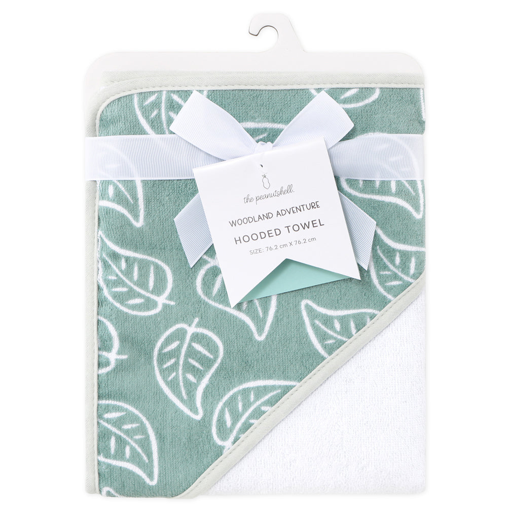 11000ht-the-peanutshell-woodland-adventure-baby-bath-soft-hooded-towel-76cm
