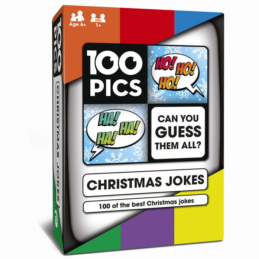 Poptacular 100 Pics Quizz Christmas Jokes Flash Card Game Set 6y+