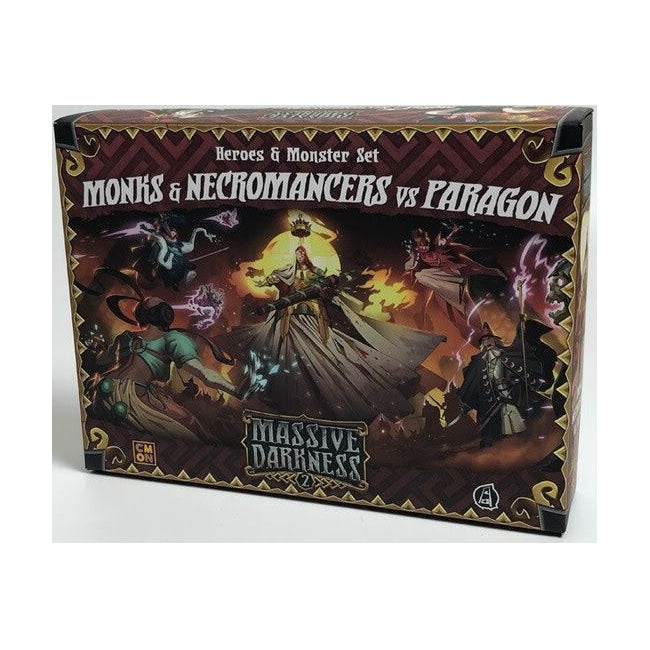 CMON Massive Darkness 2 Monks & Necromancers vs Paragon Miniature Toy