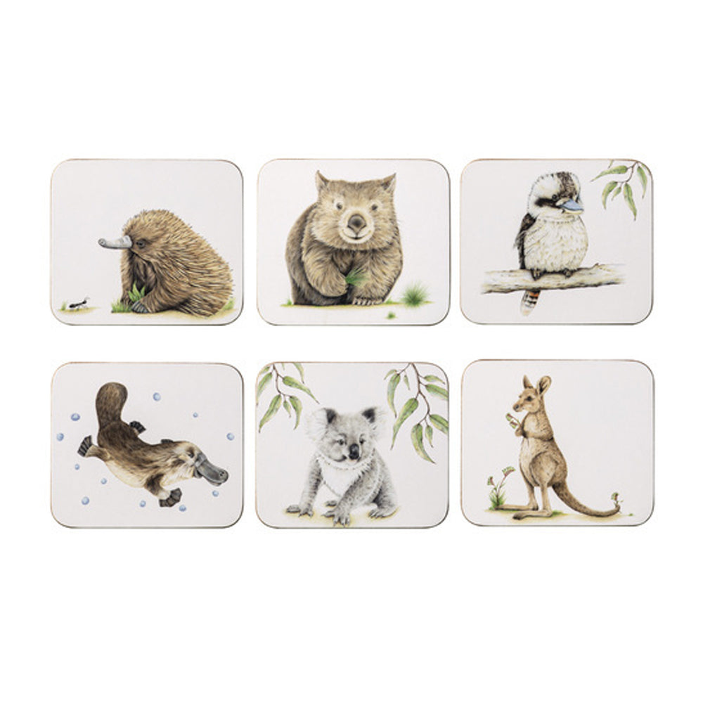 521099-6pk-ashdene-bush-buddies-11x9-5cm-square-cork-coaster
