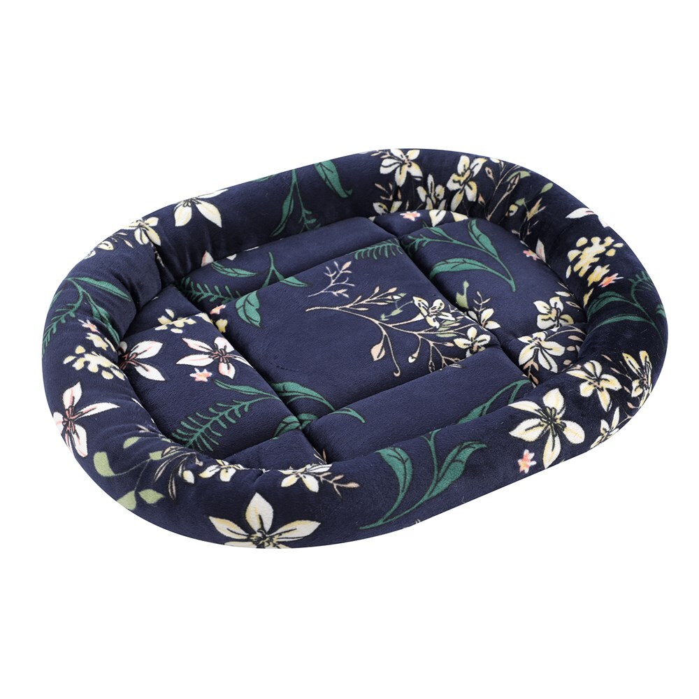 32876-3pc-paws-claws-floral-cat-bed-oval-42x36cm-assorted