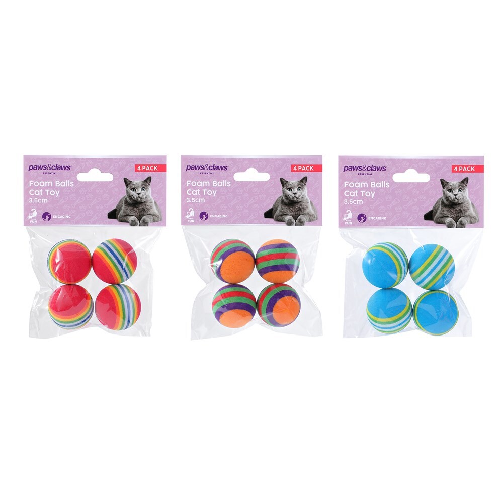 42059-12pc-paws-claws-foam-balls-cat-toy-3-5cm-assorted