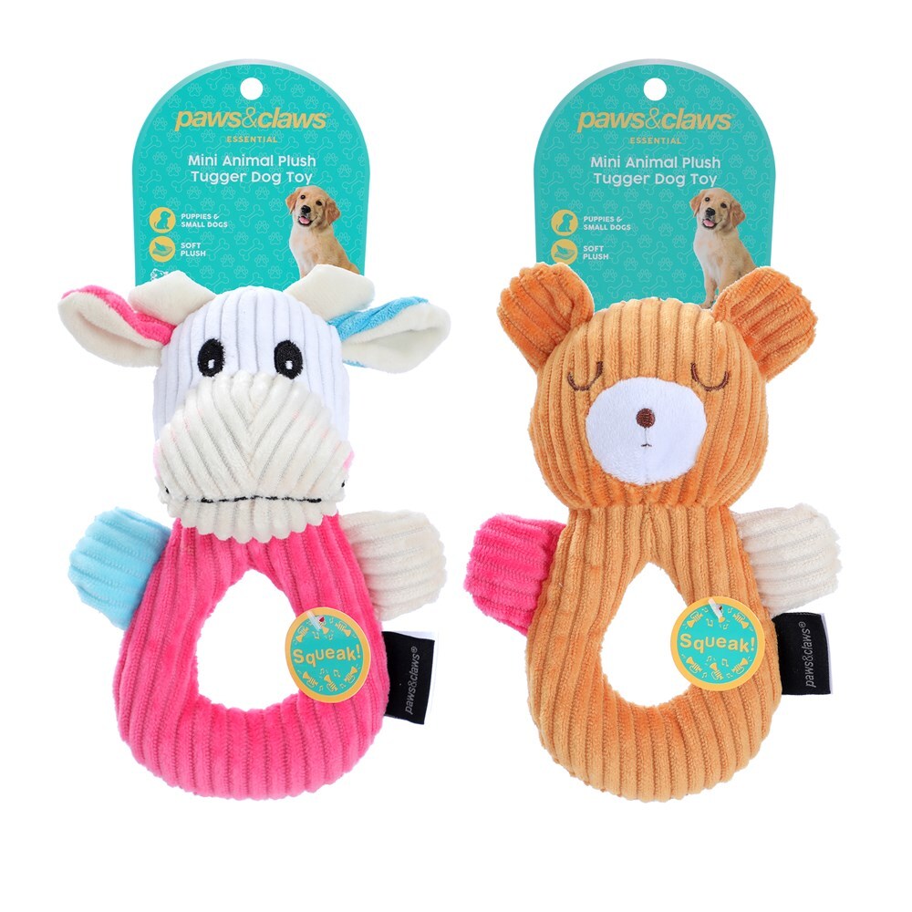 36409-2pc-paws-claws-plush-animal-tugger-12x24cm-assorted