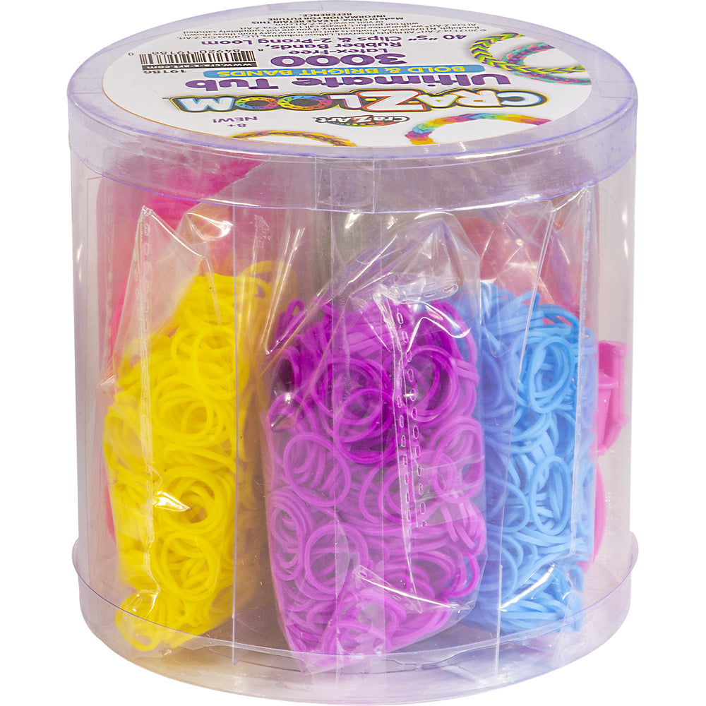 19186-12-3000pc-cra-z-art-kids-children-loom-bands-tub-craft-kit-8y