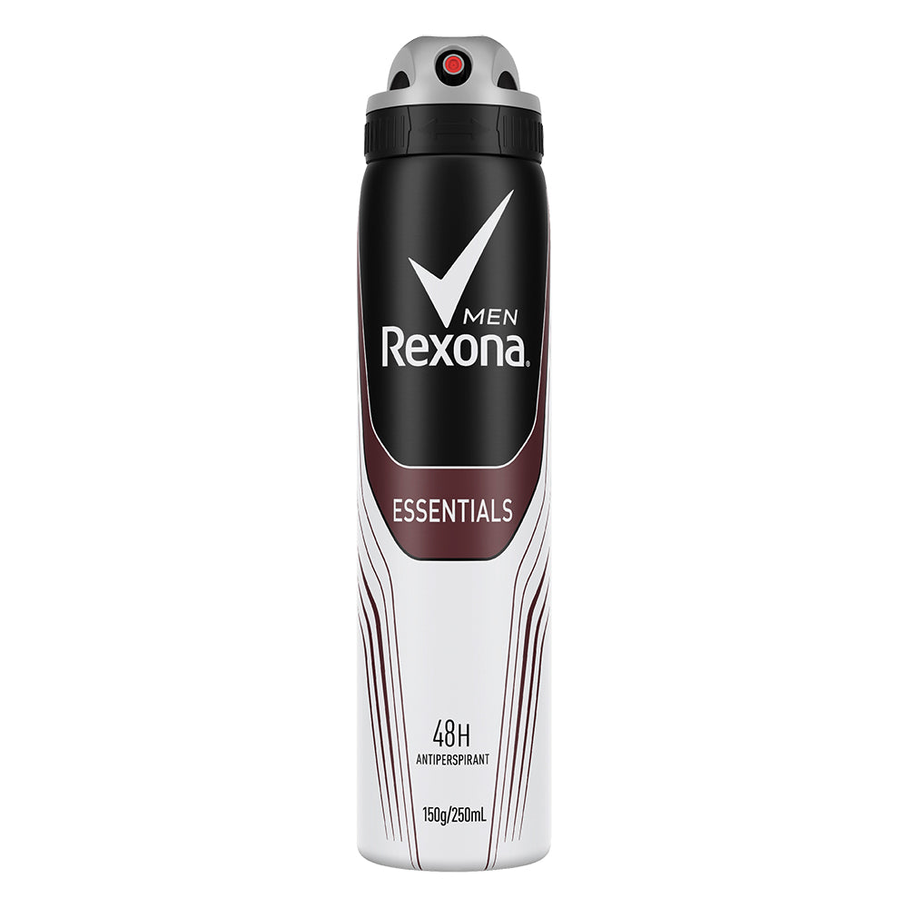6x Rexona Anti-Perspirant 250ml Deodorant Essentials Men