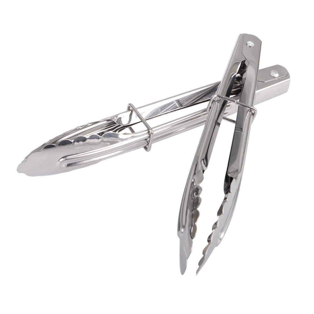 3298-2-2pc-appetito-stainless-steel-mini-tongs-18cm-home-kitchen-cooking