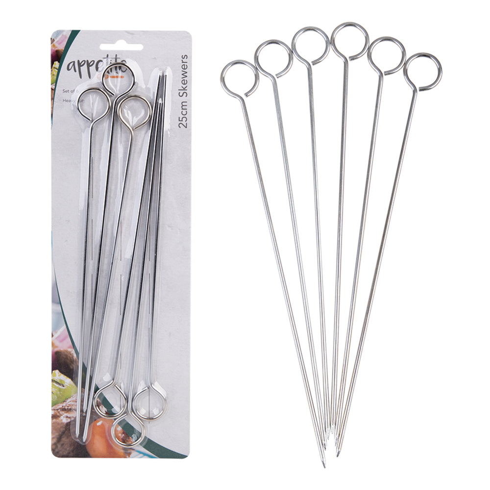 3457-6pc-appetito-chrome-skewers-10-25cm-home-kitchen-cooking
