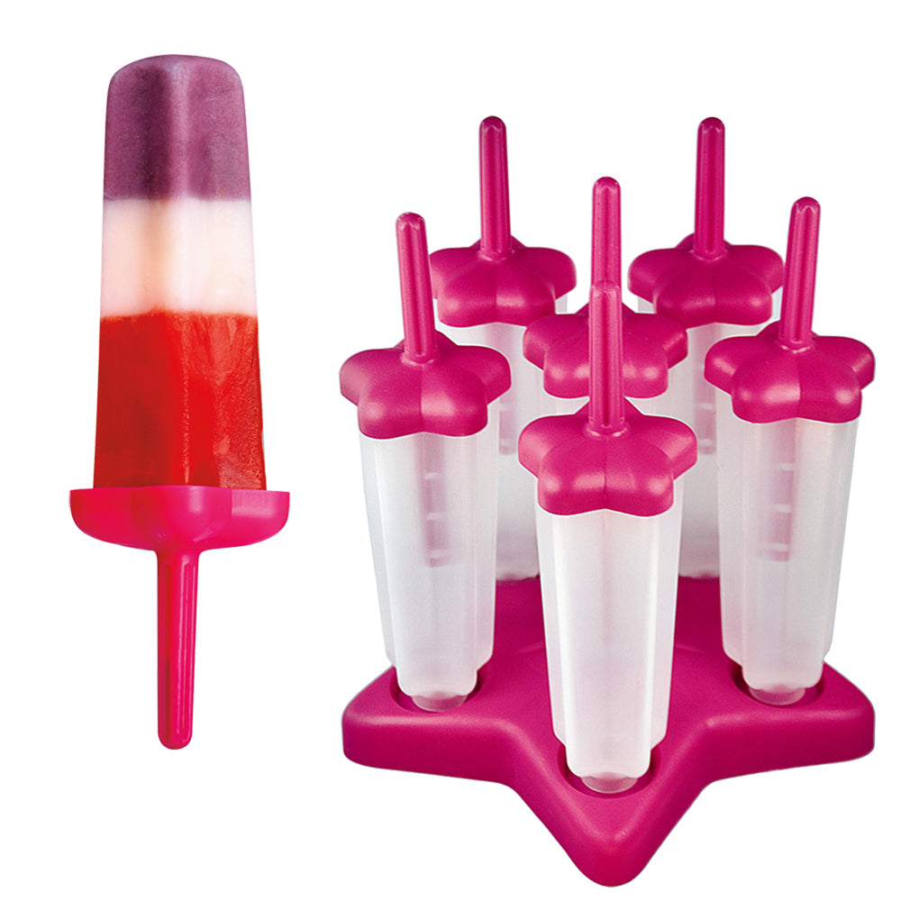4473-2-6pc-appetito-home-kitchen-star-ice-pop-mould-fuchsia