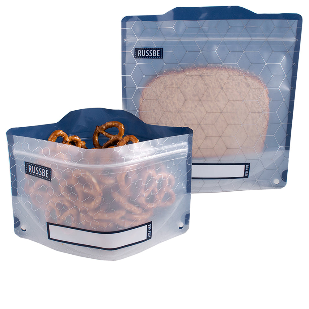 8779-4pc-russbe-reusable-snack-sandwich-bag-set-18cm-metallic-hexagrid