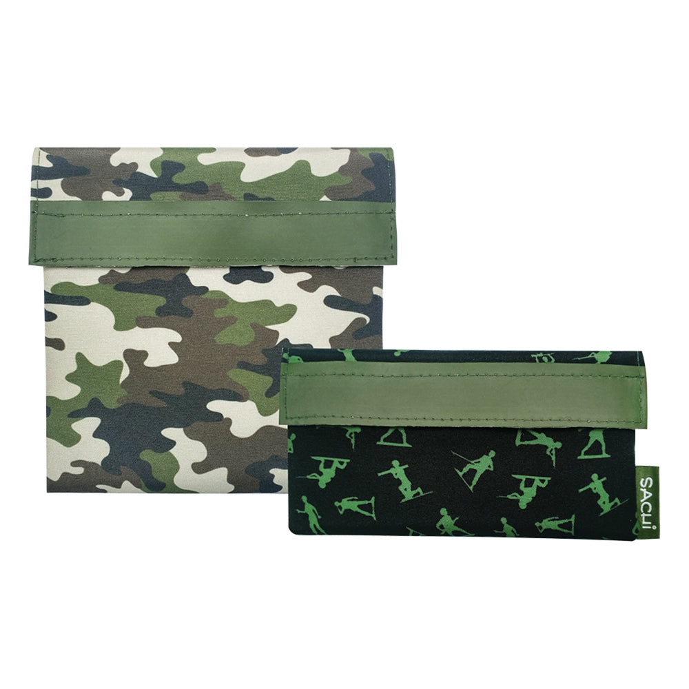 8838cg-2pc-sachi-lunch-pocket-reusable-sandwich-snack-bag-set-camo-green