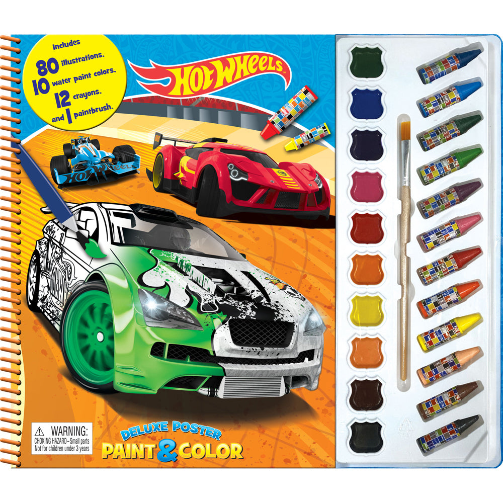 Mattel Hot Wheels Kids/Children Deluxe Poster Paint 3y+