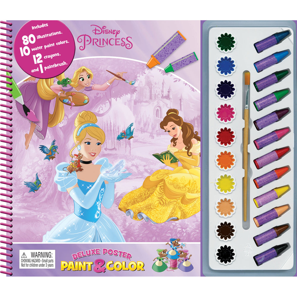 Disney Princess Kids/Children Deluxe Poster Paint & Color 3y+