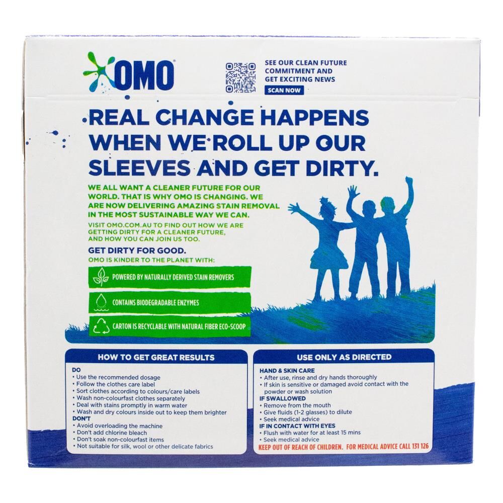 Omo 1kg Laundry Powder Detergent for All Machine Types Removes Stains — image 2