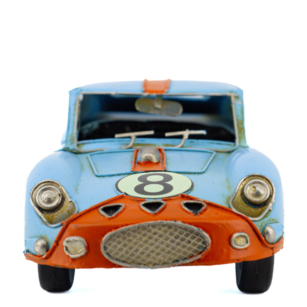 31154-boyle-no-8-racer-metal-ornament-home-decor-blue-31cm