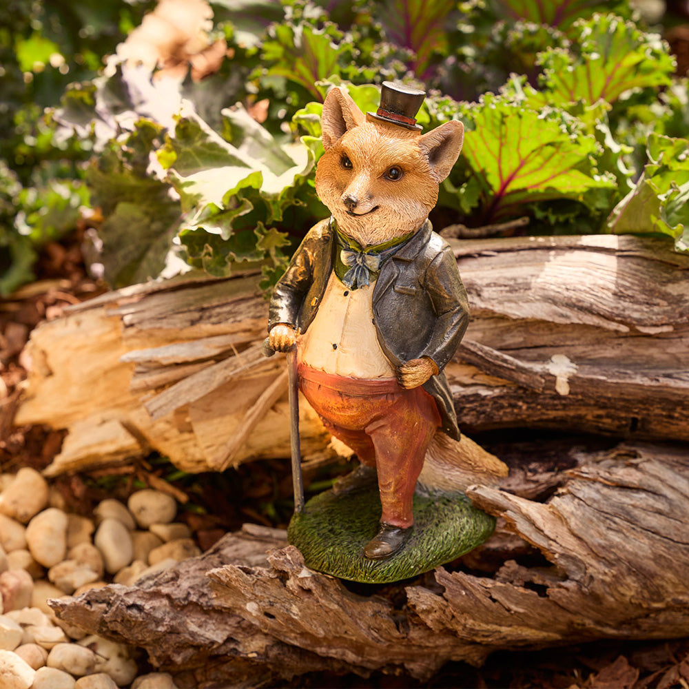 15402-garden-sculpture-29cm-resin-fox-outdoor-ornament-decor